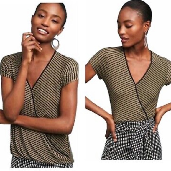 Maeve Tops - Maeve by Anthropologie Leila Striped Top- SZ XS
